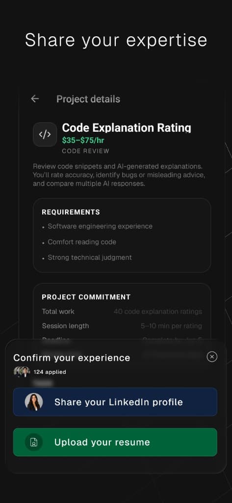 AI tasks based on your expertise